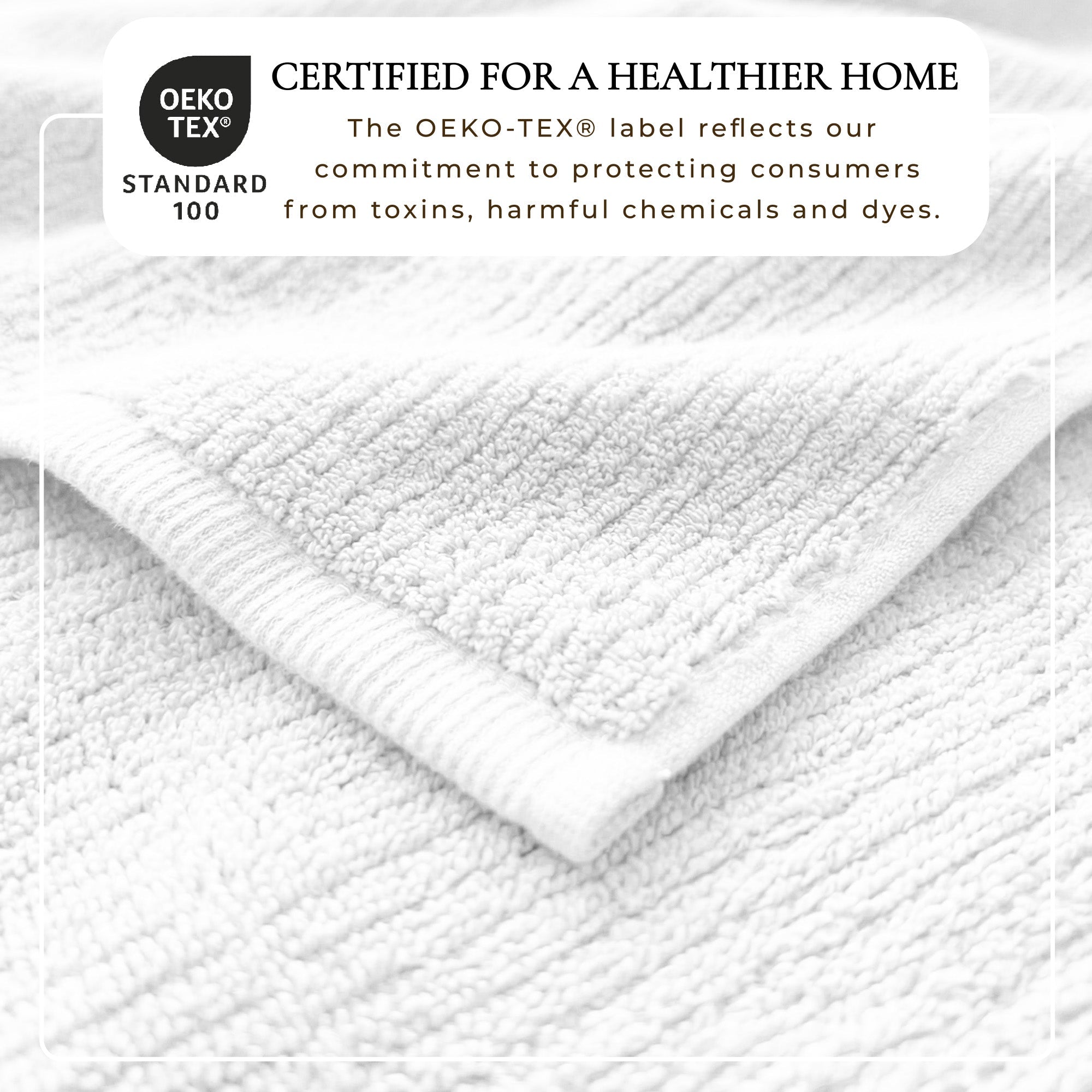 Turkish Cotton Ribbed 6-Piece Bath Towel Set - Georgiana Collection White Cliff Studio Towels