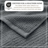 Turkish Cotton Ribbed 6-Piece Bath Towel Set - Georgiana Collection White Cliff Studio Towels