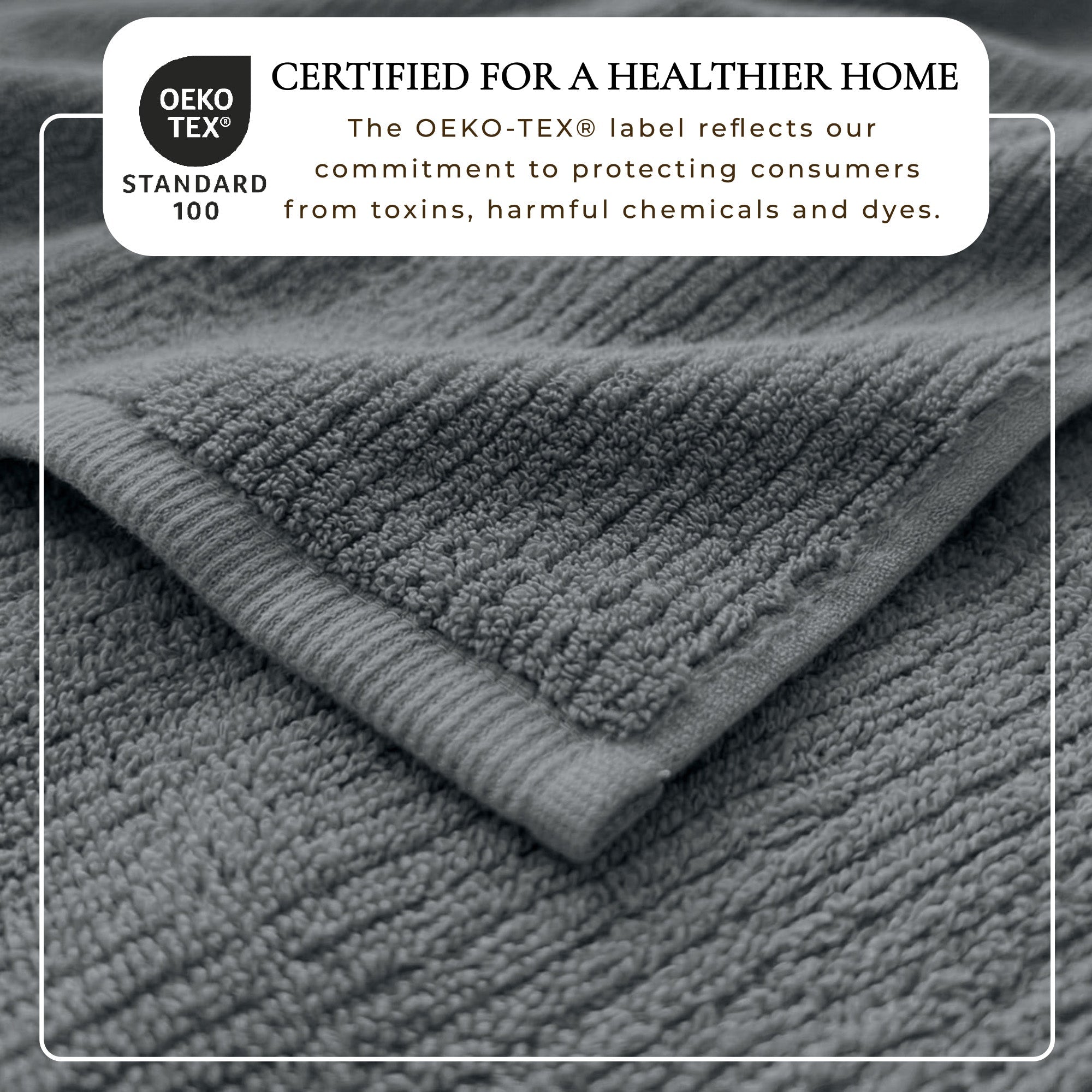 Turkish Cotton Ribbed 6-Piece Bath Towel Set - Georgiana Collection White Cliff Studio Towels