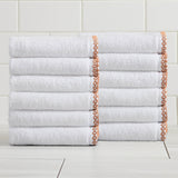 Cotton Border-Stitched 6-Piece Towel Set - Valery Collection