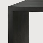 U desk - varnished oak - black - rectangular - with cable management White Cliff Studio Desk