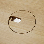 U desk - varnished oak - rectangular - with cable management White Cliff Studio Desk