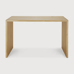 U desk - varnished oak - rectangular - with cable management White Cliff Studio Desk