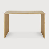 U desk - varnished oak - rectangular - with cable management White Cliff Studio Desk