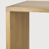 U desk - varnished oak - rectangular - with cable management White Cliff Studio Desk