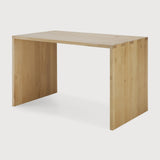 U desk - varnished oak - rectangular - with cable management White Cliff Studio Desk