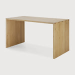 U desk - varnished oak - rectangular - with cable management White Cliff Studio Desk
