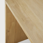 U desk - varnished oak - rectangular - with cable management White Cliff Studio Desk