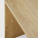 U desk - varnished oak - rectangular - with cable management White Cliff Studio Desk