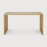 U desk - varnished oak - rectangular - with cable management White Cliff Studio Desk