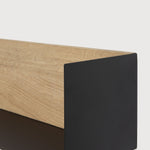U shelf - oak - black metal White Cliff Studio Wall Shelf