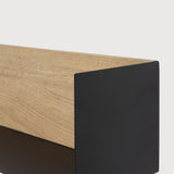 U shelf - oak - black metal White Cliff Studio Wall Shelf