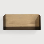 U shelf - oak - black metal White Cliff Studio Wall Shelf
