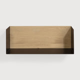 U shelf - oak - black metal White Cliff Studio Wall Shelf