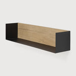 U shelf - oak - black metal White Cliff Studio Wall Shelf