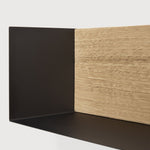 U shelf - oak - black metal White Cliff Studio Wall Shelf