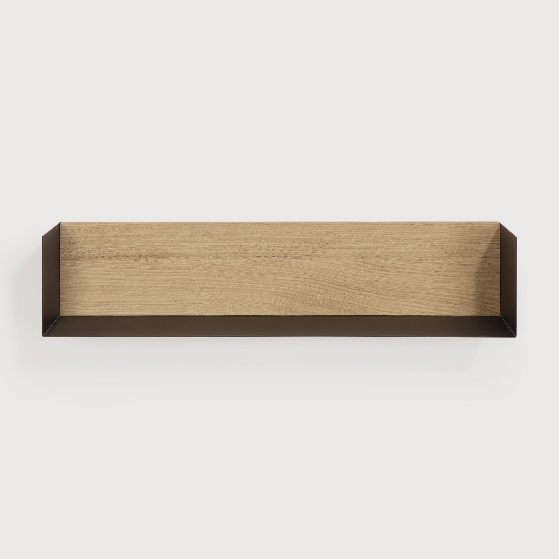 U shelf - oak - black metal White Cliff Studio Wall Shelf