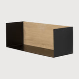 U shelf - oak - black metal White Cliff Studio Wall Shelf