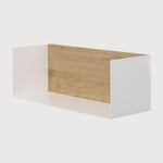 U shelf - oak - white metal White Cliff Studio Wall Shelf