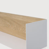 U shelf - oak - white metal White Cliff Studio Wall Shelf