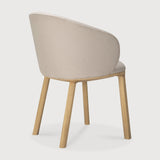 Unda dining chair - varnished oak - Salt fabric White Cliff Studio Dining Chair