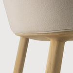 Unda dining chair - varnished oak - Salt fabric White Cliff Studio Dining Chair