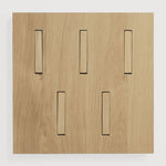 Utilitile wall hanger - varnished oak - 5 hangers White Cliff Studio Coat Hooks