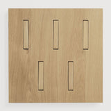 Utilitile wall hanger - varnished oak - 5 hangers White Cliff Studio Coat Hooks