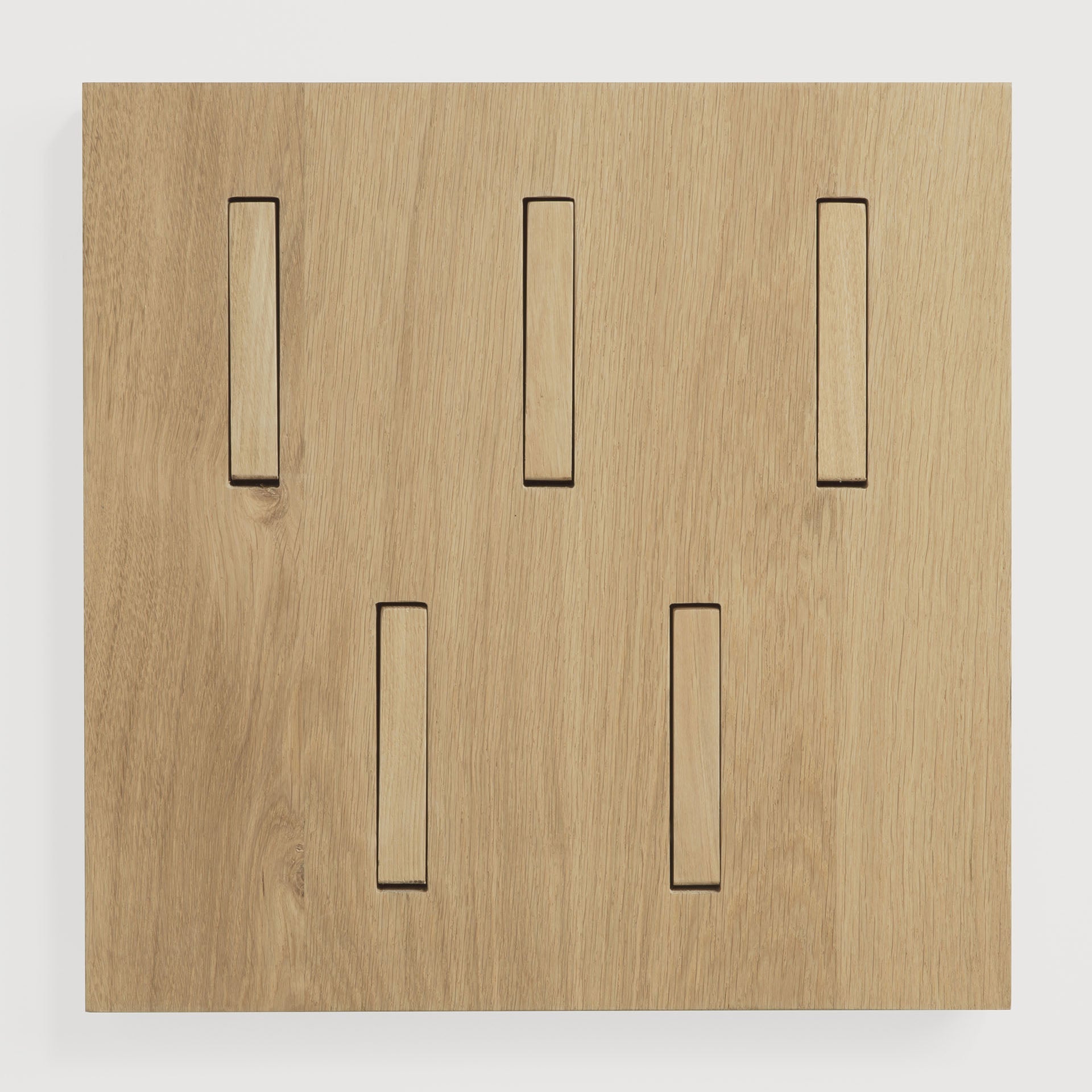 Utilitile wall hanger - varnished oak - 5 hangers White Cliff Studio Coat Hooks