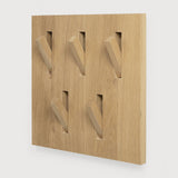 Utilitile wall hanger - varnished oak - 5 hangers White Cliff Studio Coat Hooks