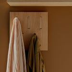 Utilitile wall hanger - varnished oak - 5 hangers White Cliff Studio Coat Hooks