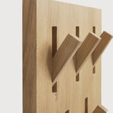 Utilitile wall hanger - varnished oak - 5 hangers White Cliff Studio Coat Hooks