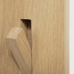 Utilitile wall hanger - varnished oak - 5 hangers White Cliff Studio Coat Hooks