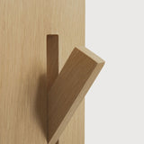 Utilitile wall hanger - varnished oak - 5 hangers White Cliff Studio Coat Hooks