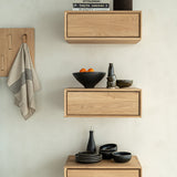 Utilitile wall hanger - varnished oak - 5 hangers White Cliff Studio Coat Hooks