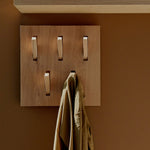 Utilitile wall hanger - varnished oak - 5 hangers White Cliff Studio Coat Hooks