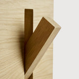 Utilitile wall hanger - varnished oak - 6 hangers White Cliff Studio Coat Hooks