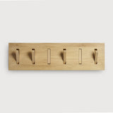 Utilitile wall hanger - varnished oak - 6 hangers White Cliff Studio Coat Hooks