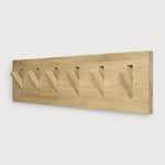 Utilitile wall hanger - varnished oak - 6 hangers White Cliff Studio Coat Hooks