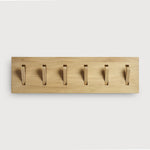 Utilitile wall hanger - varnished oak - 6 hangers White Cliff Studio Coat Hooks