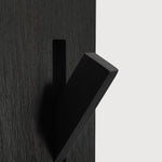 Utilitile wall hanger - varnished oak - black - 5 hangers White Cliff Studio Coat Hooks