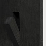 Utilitile wall hanger - varnished oak - black - 5 hangers White Cliff Studio Coat Hooks