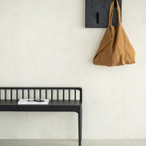 Utilitile wall hanger - varnished oak - black - 5 hangers White Cliff Studio Coat Hooks