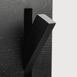 Utilitile wall hanger - varnished oak - black - 6 hangers White Cliff Studio Coat Hooks