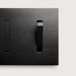 Utilitile wall hanger - varnished oak - black - 6 hangers White Cliff Studio Coat Hooks