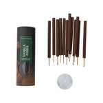 Vanilla Amber Incense Sticks with Marble Holder, Set of 12 White Cliff Studio Home Fragrance