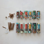 Vanilla Amber Incense Sticks with Marble Holder, Set of 12 White Cliff Studio Home Fragrance