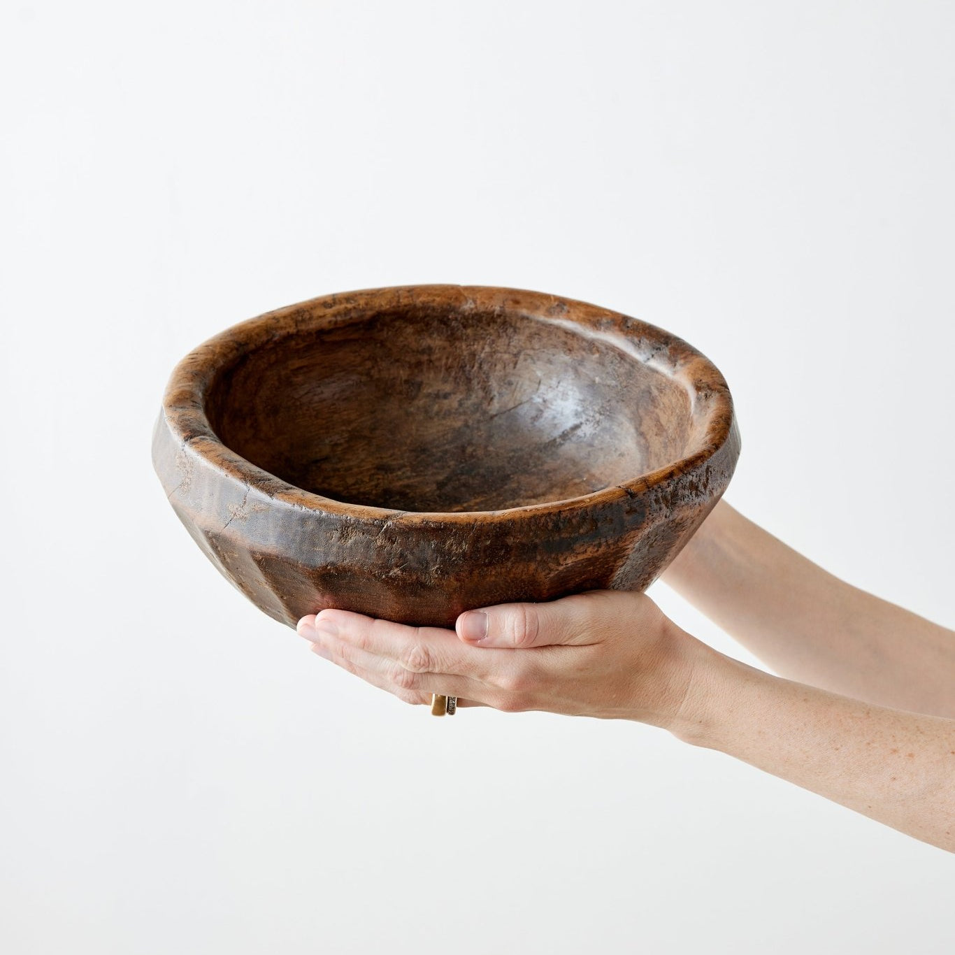 Vintage Iroko Wood Bowl