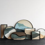 Wabi Sabi tray - glass - Blue - square - S White Cliff Studio Trays