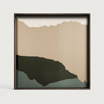 Wabi Sabi tray - glass - Cream - square - L White Cliff Studio Trays